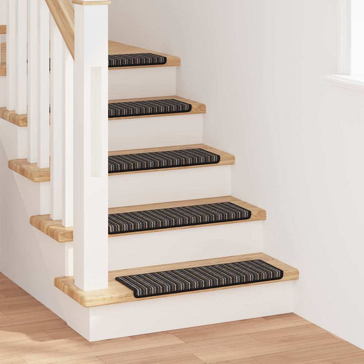 Vidaxl zelfklevende trapmatten 15 st 65 x 21 x 4 cm non-slip antraciet