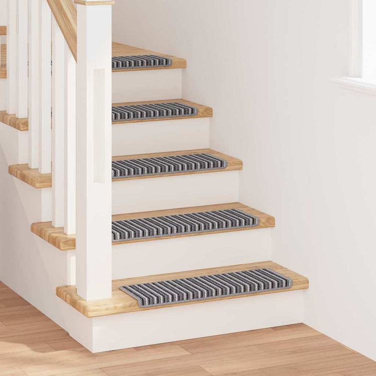 Vidaxl zelfklevende trapmatten 15 st 65 x 21 x 4 cm non-slip grijs