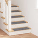 Vidaxl zelfklevende trapmatten 15 st 65 x 21 x 4 cm non-slip grijs