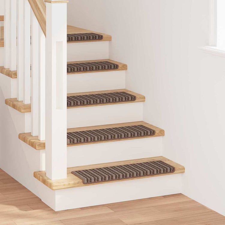 Vidaxl zelfklevende trapmatten 15 st 65 x 21 x 4 cm non-slip bruin