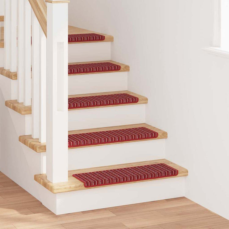 Vidaxl zelfklevende trapmatten 15 st 65 x 21 x 4 cm non-slip rood