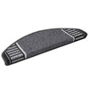 Vidaxl zelfklevende trapmatten 15 pcs antraciet 65 x 21 x 4 cm