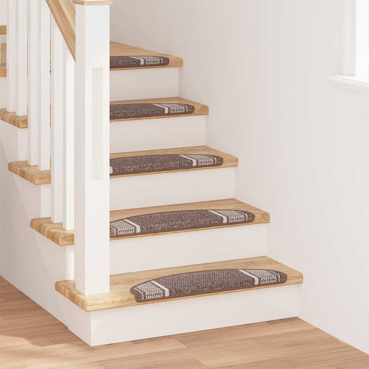 Vidaxl zelfklevende trapmatten 15 st 65 x 21 x 4 cm non-slip bruin