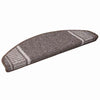 Vidaxl zelfklevende trapmatten halfrond 15 pcs bruin 65 x 21 x 4 cm