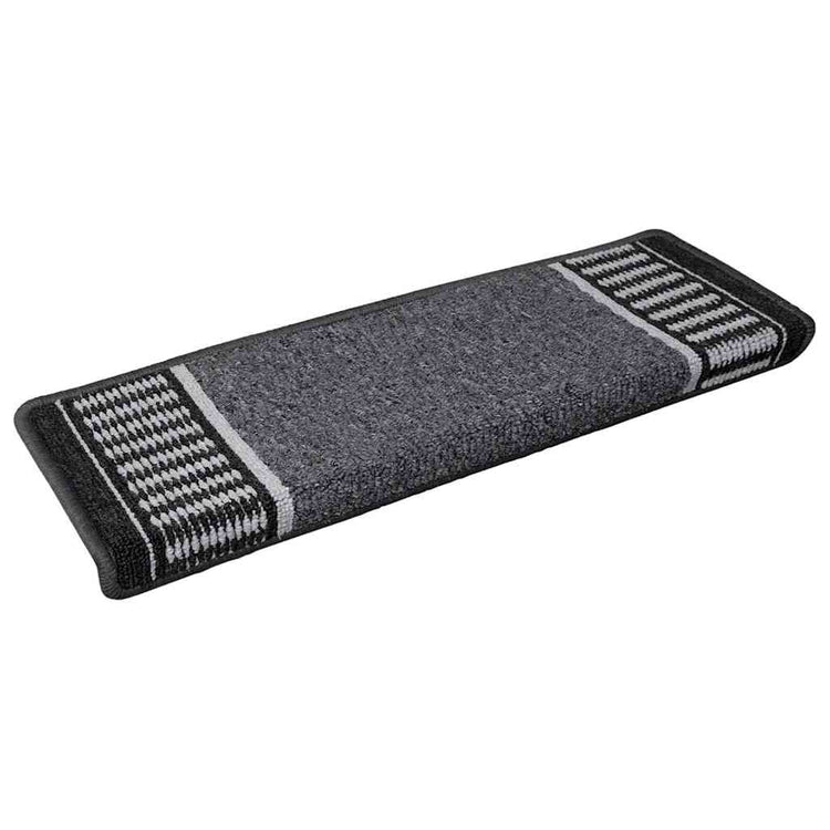 Vidaxl zelfklevende trapmatten 15 st 65 x 21 x 4 cm non-slip antraciet