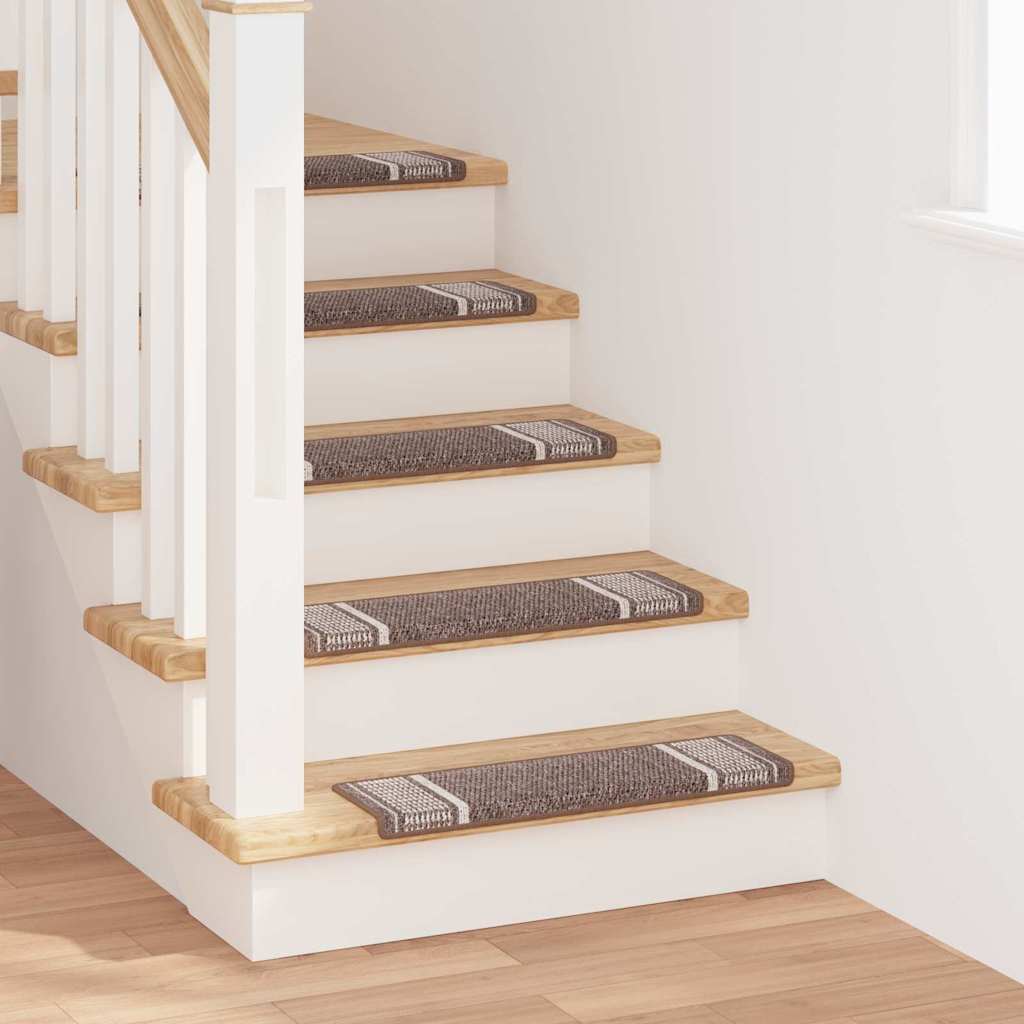 Vidaxl zelfklevende trapmatten 15 st 65 x 21 x 4 cm non-slip bruin