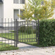 Vidaxl hekpoort emmen 100 x 100 cm poedergecoat staal grijs