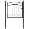 Vidaxl hekpoort met slot grijs 100 x 100 cm poedergecoat staal