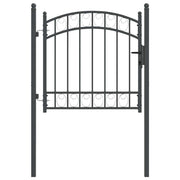 Vidaxl hekpoort emmen 100 x 100 cm poedergecoat staal grijs - afbeelding 2