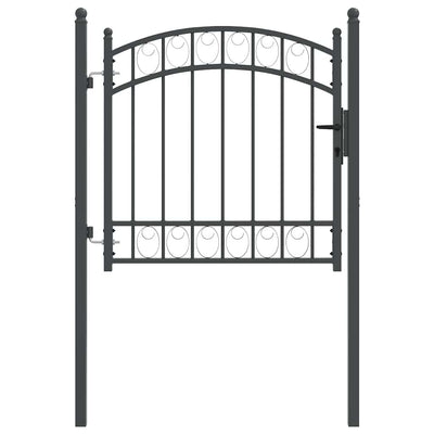Vidaxl hekpoort met slot grijs 100 x 100 cm poedergecoat staal
