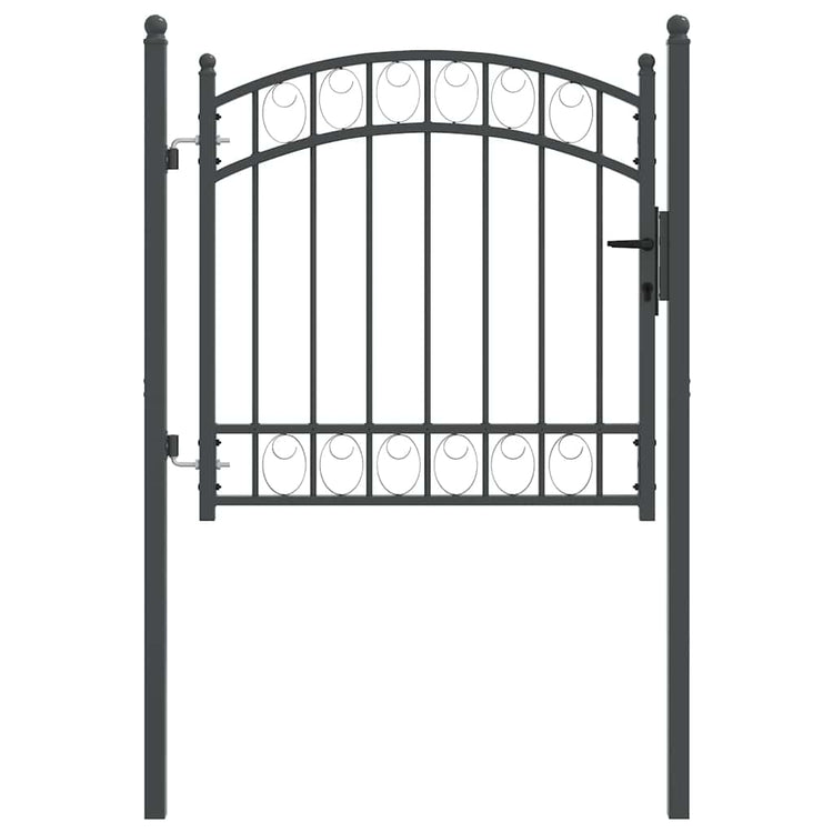 Vidaxl hekpoort emmen 100 x 100 cm poedergecoat staal grijs