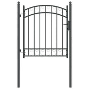 Vidaxl hekpoort emmen 125 x 100 cm poedergecoat staal grijs - afbeelding 2