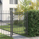 Vidaxl hekpoort emmen 170 x 100 cm poedergecoat staal grijs