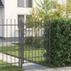 Vidaxl hekdeur met spijkers emmen 170 x 100 cm grijs vergrendelbaar
