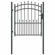Vidaxl hekdeur met spijkers emmen 125 x 100 cm poedergecoat staal - afbeelding 2
