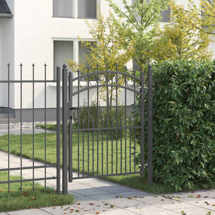 Vidaxl hekdeur met spijkers emmen 150 x 100 cm poedergecoat staal