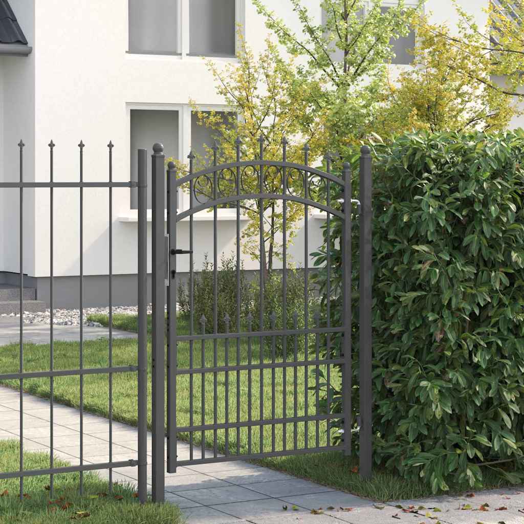 Vidaxl hekdeur met spijkers emmen 170 x 100 cm poedergecoat staal