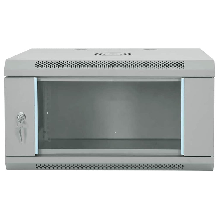 Vidaxl netwerk kabinet met opslag grijs 60 x 45 x 35 cm staal