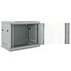 Vidaxl netwerk kabinet met opslag grijs 60 x 45 x 50 cm staal