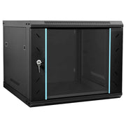 Vidaxl netwerk kabinet met opslag zwart 60 x 60 x 50 cm staal - afbeelding 1