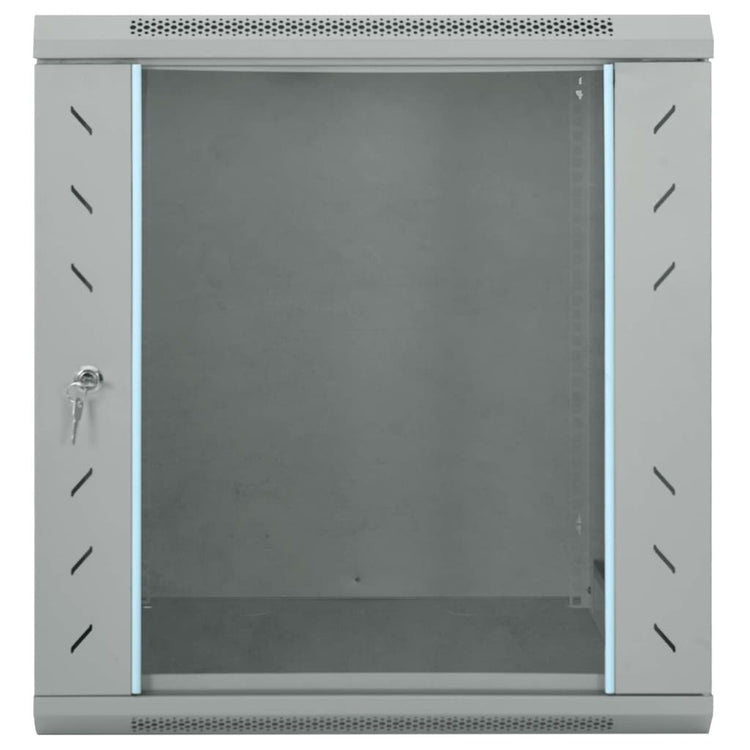 Vidaxl netwerk kabinet met opslag grijs 60 x 60 x 65 cm staal