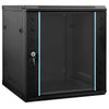 Vidaxl netwerk kabinet met opslag zwart 60 x 45 x 65 cm staal