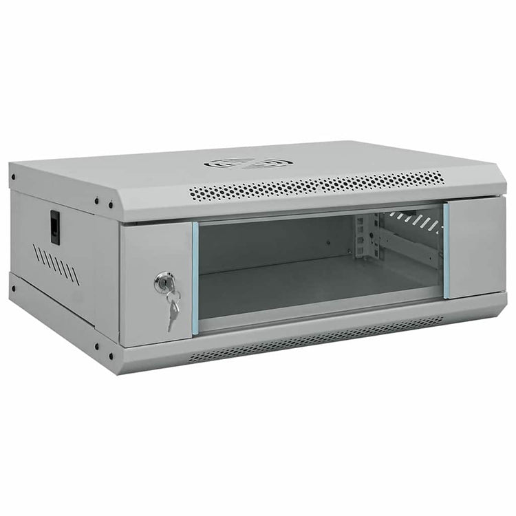 Vidaxl netwerk kabinet met opslag grijs 53 x 35 x 21 cm staal