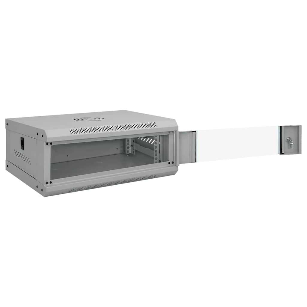 Vidaxl netwerk kabinet met opslag grijs 53 x 35 x 21 cm staal