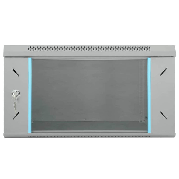 Vidaxl netwerk kabinet met opslag grijs 53 x 60 x 30 cm staal