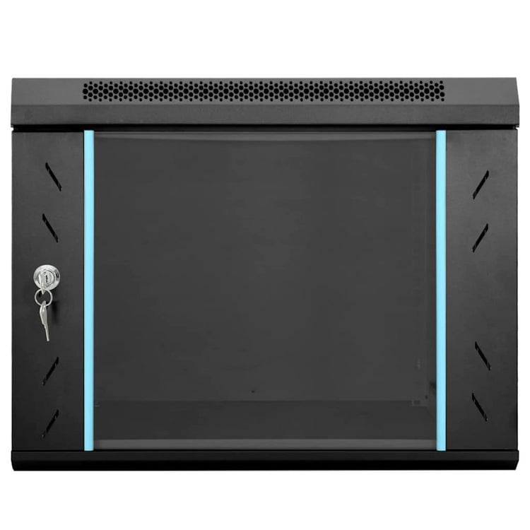 Vidaxl netwerk kabinet met opslag zwart 53 x 60 x 45 cm staal