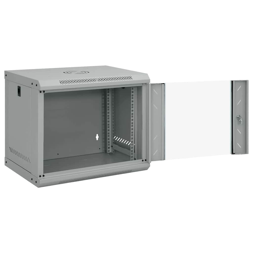 Vidaxl netwerk kabinet met opslag grijs 53 x 45 x 45 cm staal