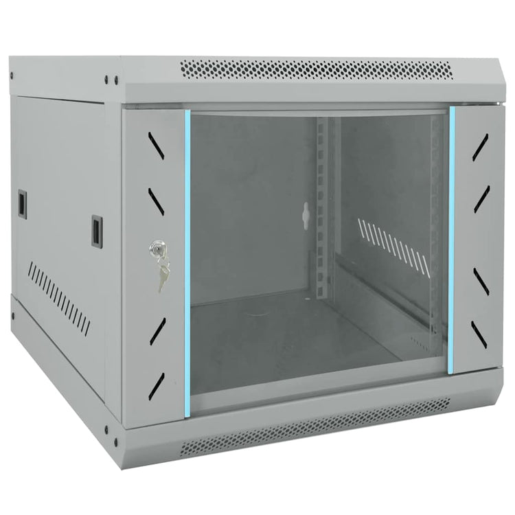 Vidaxl netwerk kabinet met opslag grijs 53 x 60 x 45 cm staal