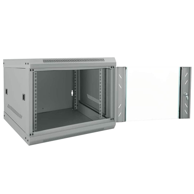 Vidaxl netwerk kabinet met opslag grijs 53 x 60 x 45 cm staal
