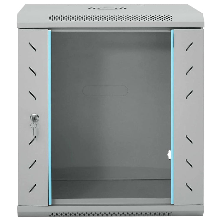 Vidaxl netwerk kabinet met opslag grijs 53 x 45 x 60 cm staal