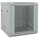 Vidaxl netwerk kabinet met opslag grijs 53 x 60 x 60 cm staal