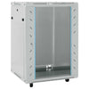 Vidaxl netwerk kabinet met opslag grijs 60 x 60 x 80 cm staal