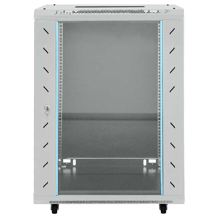Vidaxl netwerk kabinet met opslag grijs 60 x 60 x 80 cm staal