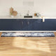 Vidaxl keuken vloerkleed grijs 300 x 60 cm fluweel