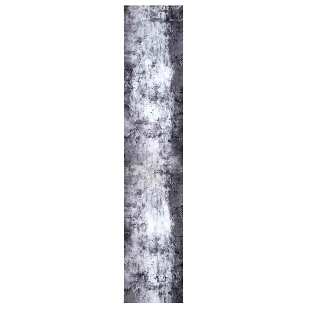 Vidaxl keuken vloerkleed grijs 300 x 60 cm fluweel