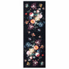 Vidaxl keuken vloerkleed zwart 180 x 60 cm fluweel