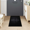 Vidaxl keuken vloerkleed bestek zwart 180 x 60 cm fluweel
