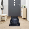 Vidaxl keuken vloerkleed zwart 300 x 60 cm fluweel