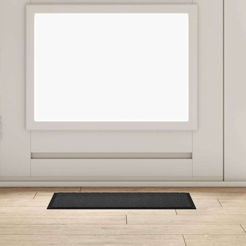 Vidaxl deurmat antraciet 60 x 40 x 1.2 cm teddy stof
