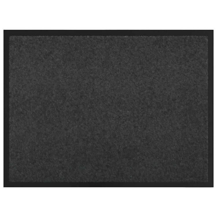 Vidaxl deurmat antraciet 60 x 40 x 1.2 cm teddy stof