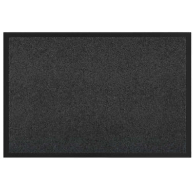 Vidaxl deurmat antraciet 60 x 40 x 1.2 cm teddy stof