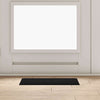 Vidaxl deurmat zwart 60 x 40 x 1.2 cm teddy stof