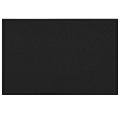 Vidaxl deurmat zwart 60 x 40 x 1.2 cm teddy stof