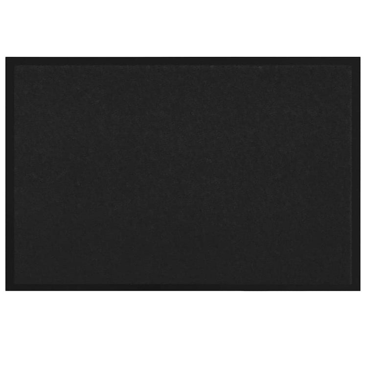 Vidaxl deurmat zwart 60 x 40 x 1.2 cm teddy stof
