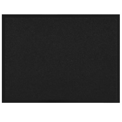 Vidaxl deurmat zwart 60 x 40 x 1.2 cm teddy stof