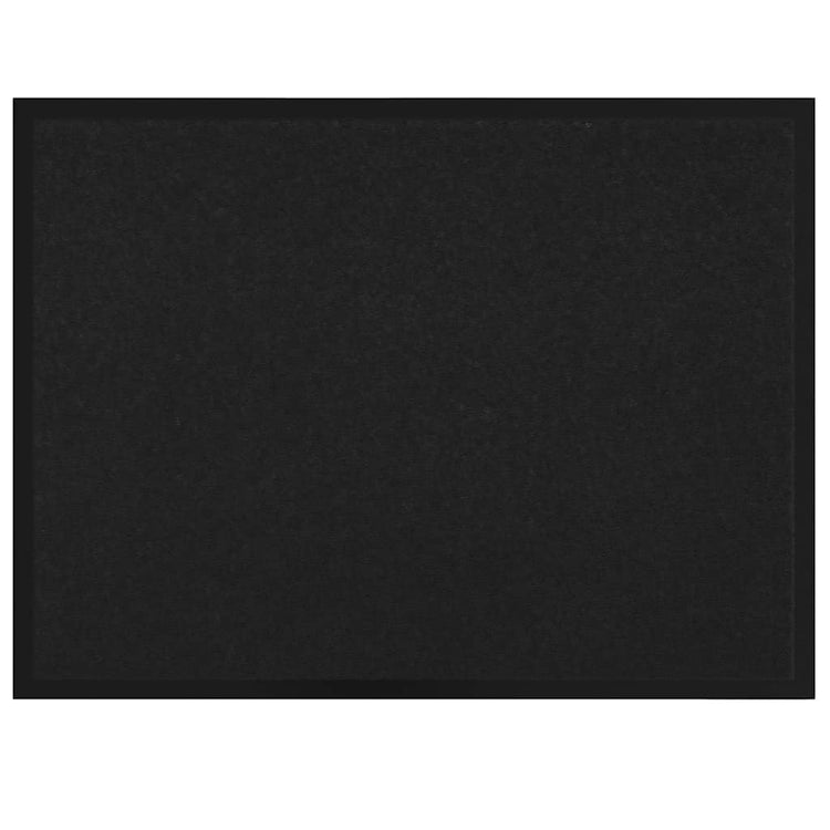 Vidaxl deurmat zwart 60 x 80 x 1.2 cm teddy stof